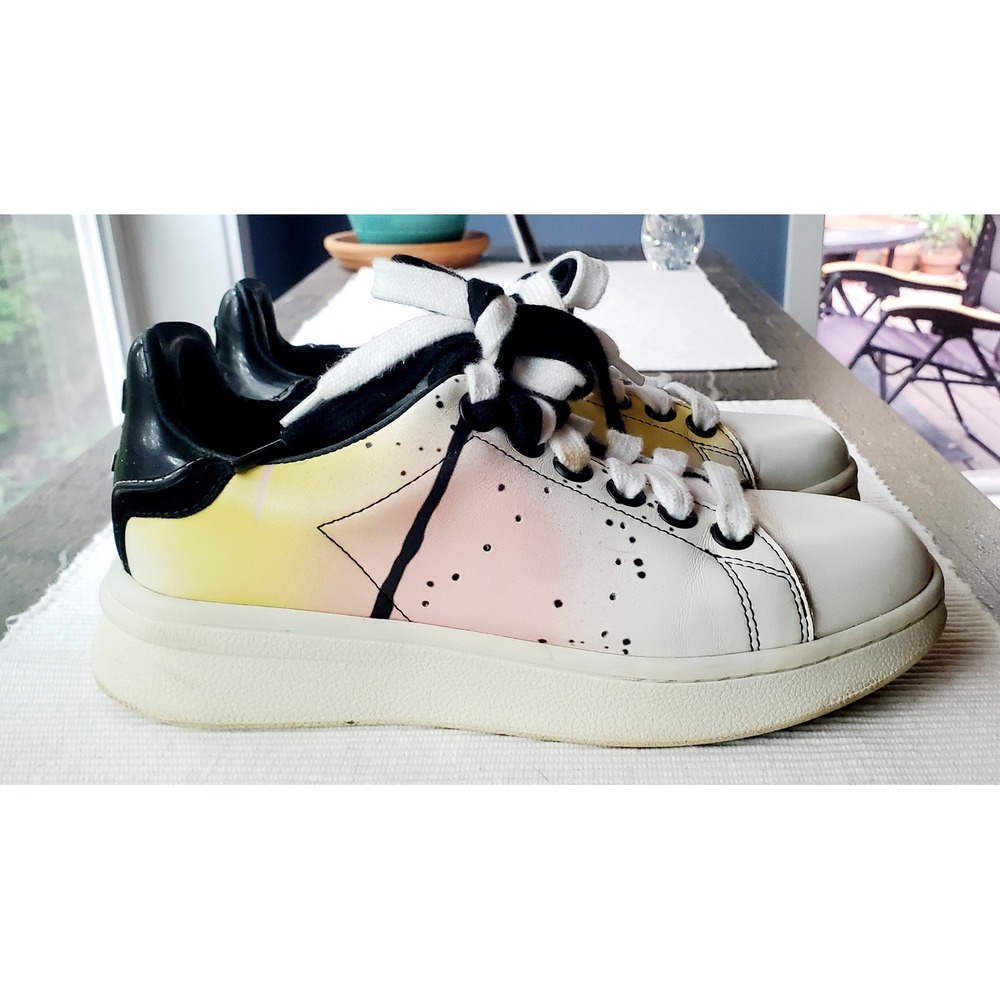 Marc Jacobs White 'The Spray Paint Tennis Shoe' Sneakers Size 36